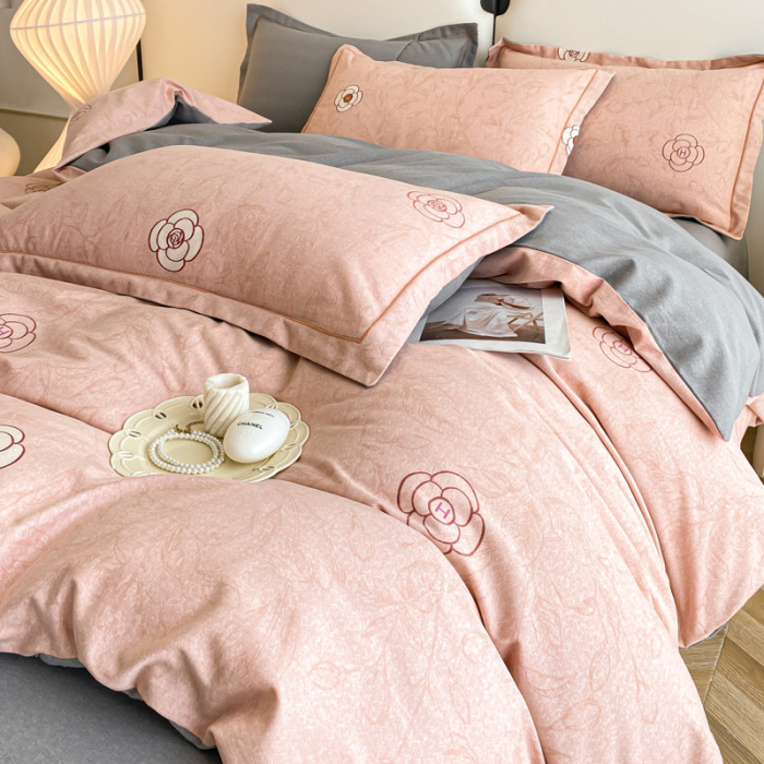 100% cotton brushed four-piece set 4