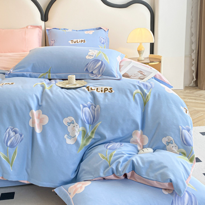 100% cotton brushed four-piece set 5