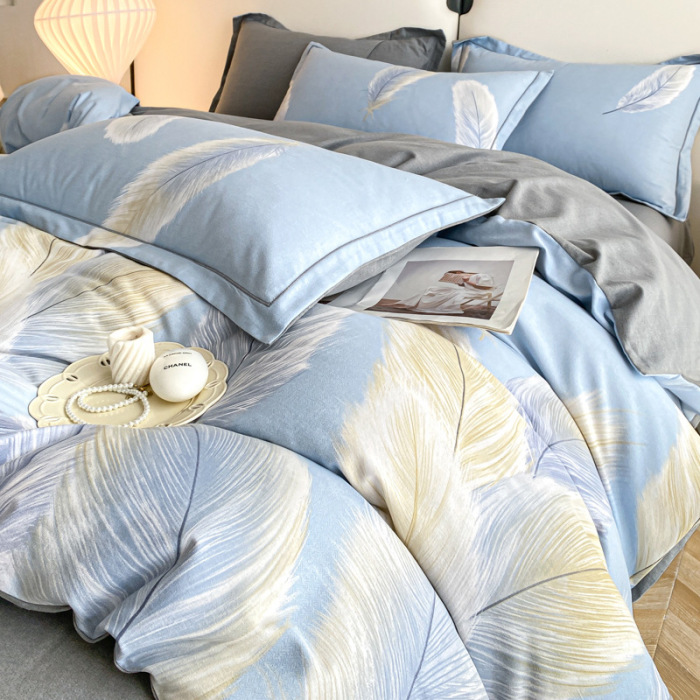 100% cotton brushed four-piece set 5