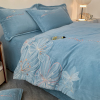 Four-piece set of brushed bedding sheets and quilt covers 1