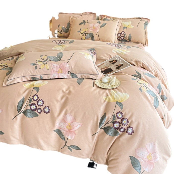 100% cotton brushed four-piece set 3