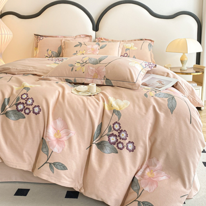 100% cotton brushed four-piece set 3
