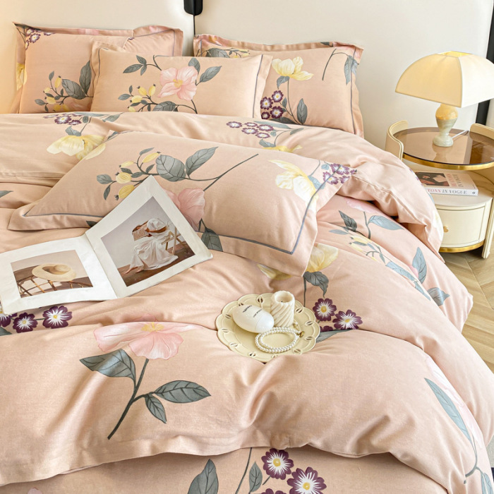 100% cotton brushed four-piece set 3