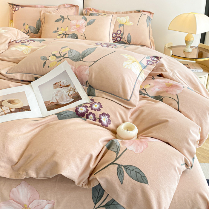 100% cotton brushed four-piece set 3