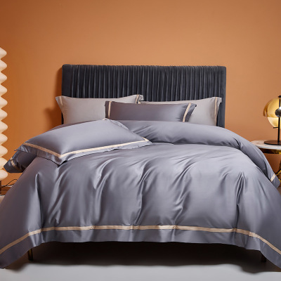 100s count satin long-staple cotton bed set of four 14