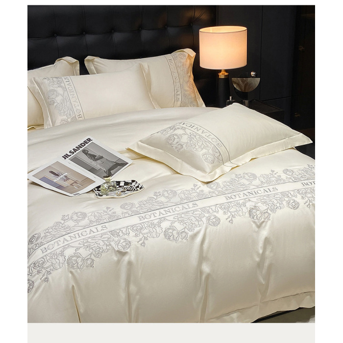 100s long staple cotton heavy industry embroidery four piece set 11