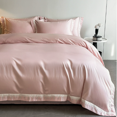 100s count satin long-staple cotton bed set of four 13